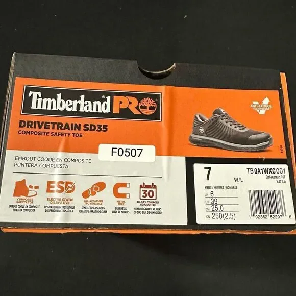 New Timberland Pro Drivetrain Low SD35 Safety Shoes Sneakers 7 - Picture 6 of 6
